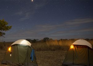 Leuchtmarkierung zur Ortung eines Zeltes auf Campingplätzen