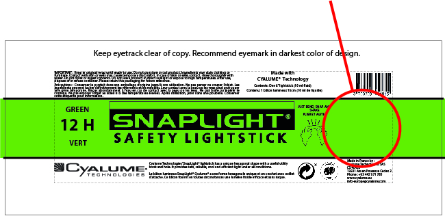Personalisierung Verpackungen Snaplight Cyalume