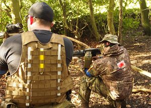 Airsoft player identification and field marking with Cyalume glow sticks