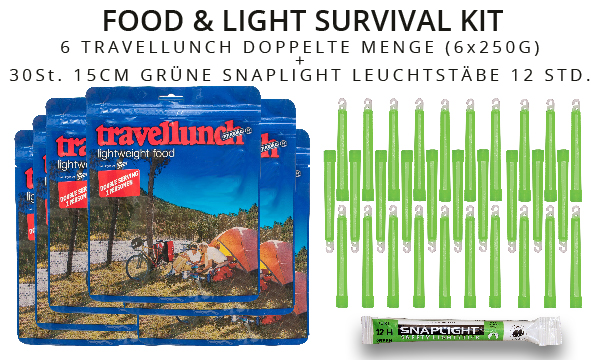 Survival Kit Notfallkit Nahrung Leuchtstaebe