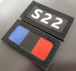 Infrarot-Patch-Hinweisanruf mit Frankreich-Flagge